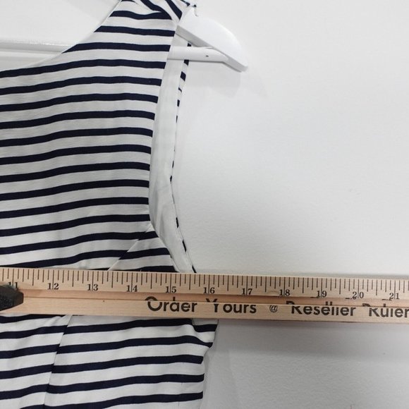 Zara Dress Size Medium Tank Short Mini Striped Scoop Back Casual Black Trafaluc - Picture 3 of 9